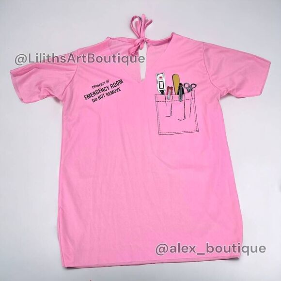 Women's Adult ER Nurse Scrubs Costume(F001) - Picture 6 of 12